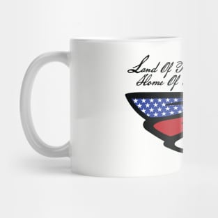 Land Of The Free Black Mug